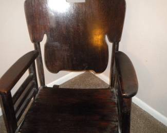 Antique hand hewn rocker