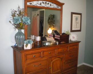 Matching dresser and mirror