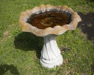 large bird bath