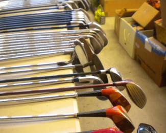 Numerous golf clubs including Ping, Atlas and Calloway