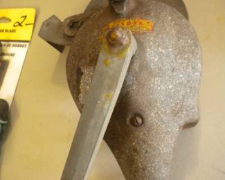 Antique hand crank grinder