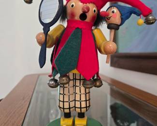 Vtg Steinbach Court Jester holding Puppet 