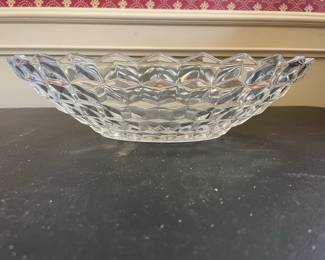 Fostoria American Clear Glass Oval Bowl