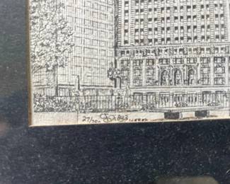 Architectural Etching of the Woolworth Building second image