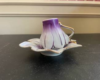 Vintage Kipp Ceramics Floral Demitasse Cup and Saucer third image