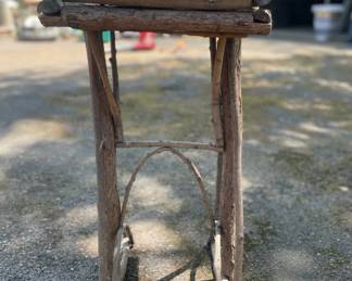 Adirondack Style Twig Plant Stand