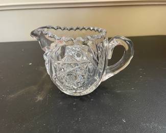 American Brilliant Period Cut Glass Creamer