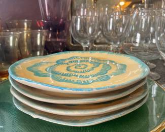 HandPainted Floral Ceramic Plates