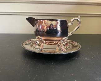 Silver Plated Gravy Boat with Underplate