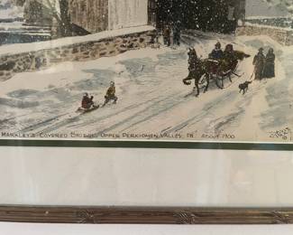 Markley's Covered Bridge, Upper Perkiomen Valley, PA Print