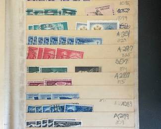 Vintage Stamp Collection in Junior Deluxe Stock Book