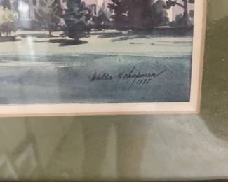 Walter H. Chapman Cityscape Watercolor Painting second image