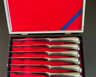 Vintage Eales Stainless Steel Steak Knives Set in Case