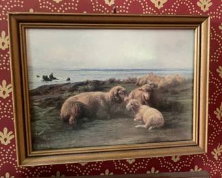 Oil Painting "Sheep by the Sea" attributed to Rosa Bonheur