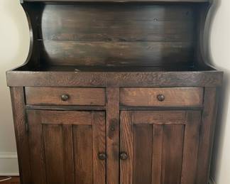Vintage Oak Sideboard with Hutch