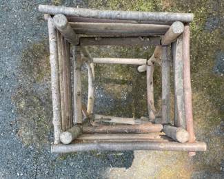 Rustic Adirondack Style Twig Plant Stand