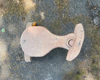 Vintage Wooden RideOn Toy Scooter second image