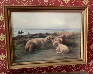 Oil Painting Sheep by the Sea attributed to Rosa Bonheur