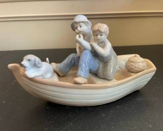 Lladro Porcelain Figurine Fishing With Gramps