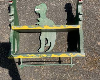 Dinosaur Themed Wooden Shelf