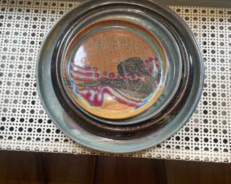 Sarah Jo Hermanson Ceramic Glazed Pottery Plates