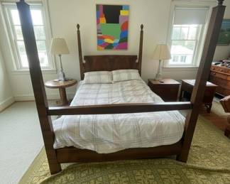 Henkel Harris Mahogany Queen Size Four Poster Bed