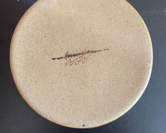 Sarah Jo Hermanson Studio Hand-Painted Ceramic Plate with Floral Motif