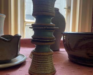 Sarah Jo Hermanson Studio Pottery Candlestick Holder
