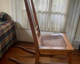 Vintage Cane Seat Rocking Chair