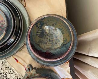 Sarah Jo Hermanson Studio Ceramic Bowl and Saucer Set second image