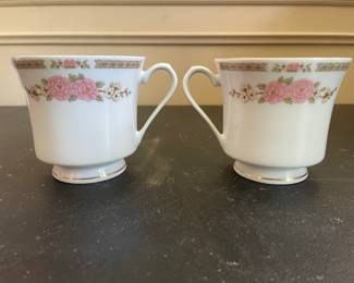Vintage Floral Mist Teacups by Fairfield Fine China