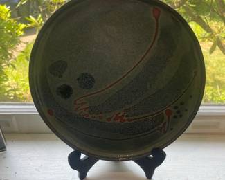 Sarah Jo Hermanson Abstract Glazed Stoneware Plate