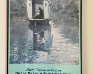 Claude Monet The Studio Boat Exhibition Poster