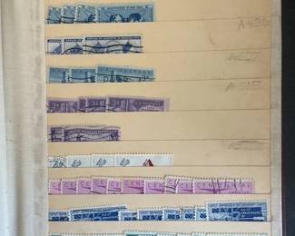 Vintage Stamp Collection in Junior Deluxe Stock Book