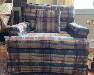 Vintage Plaid Club Chair