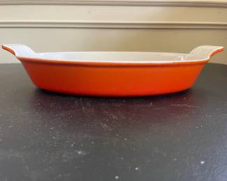 Le Creuset Oval Gratin Dish Flame Orange