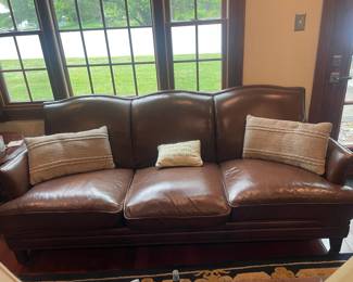 Vintage Leather Loveseat and Sofa