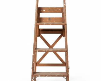 Vintage Wooden 4-Step Step Ladder
