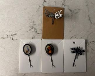 Assorted Vintage Costume Jewelry Lot - Earrings, Rings, and Hair Accessories