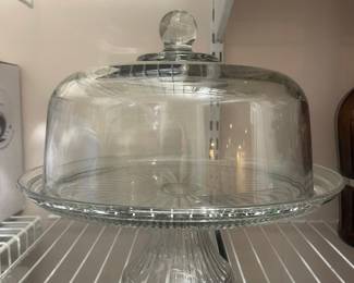 Anchor Hocking Monaco Glass Cake Stand with Dome