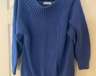 Express Tricot Blue Knit Sweater