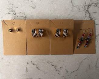Assorted Vintage Costume Jewelry Lot - Earrings, Rings, and Hair Accessories