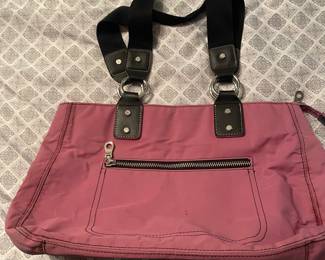 Reaction Kenneth Cole Pink Nylon Tote Bag