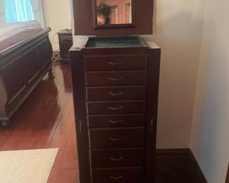 Vintage Powell Jewelry Armoire with Mirror