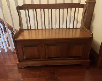 Vintage Wooden Storage Bench 