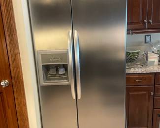 Frigidaire Stainless Steel Side-by-Side Refrigerator with Ice and Water Dispenser
