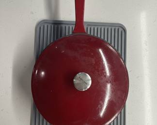 Kirkland Signature Enameled Cast Iron Skillet with Lid