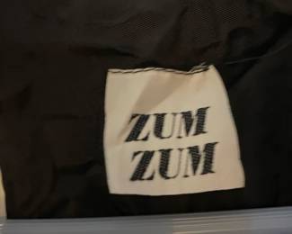 Vintage Zum Zum Black Velvet and Blue Ruffled Prom Dress