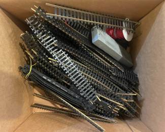 Vintage Lionel O Gauge Train Cars and Track Assortment