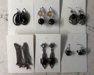 Assorted Vintage Costume Jewelry Lot - Earrings, Rings, and Hair Accessories